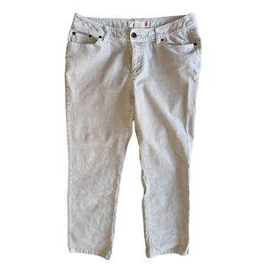 Faded Glory Classic Stretch Lean 14 Petite Women's Tan Corduroy Pants